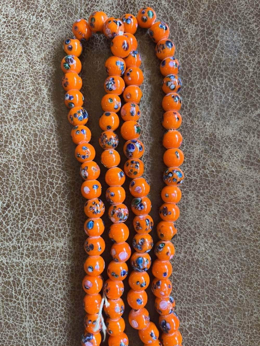 Vintage glass beads 100 bead strand